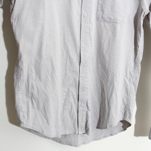 Lululemon Commission Long Sleeve Shirt Pocket Buttondown Gray Qwick Oxford - Picture 7 of 13